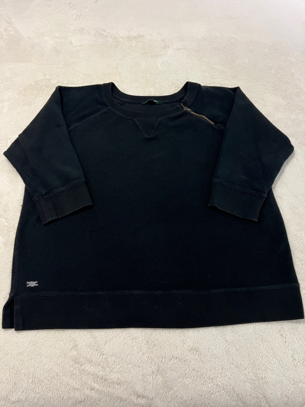 Women’s Lauren Ralph Lauren Black Short-Sleeve Crewneck Sweater